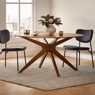 Conan 54" Round Dining Table - Walnut