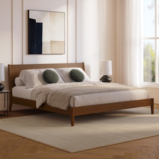 Cooper King Low Profile Bed - Walnut