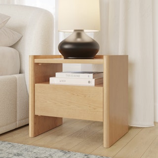 Torme 1-Drawer Nightstand - White Oak
