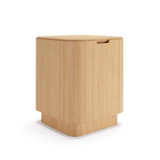 Moa Storage Side Table - White Oak